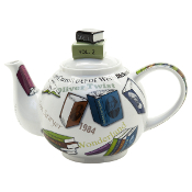 NOVEL-TEA Teapot 2 cup, 18oz (Book Stack Lid)